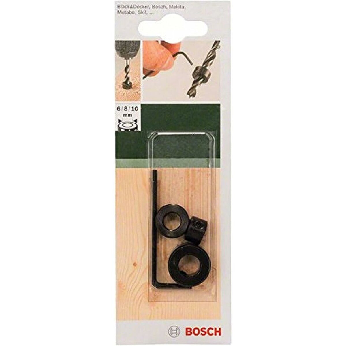 BOSCH Bohrer- und Bitset Bosch Bohrer Tiefenstopp-Set 3tlg 6, 8, 10 mm