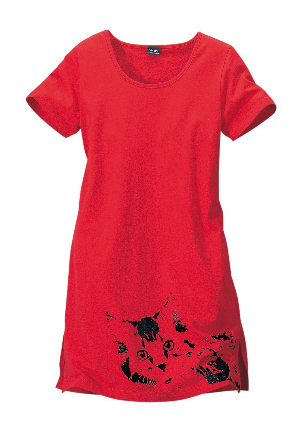 Vivance Dreams by Lascana Nachthemd (Packung, 2 Stück) mit Katzenprint – Bild 4 von 5