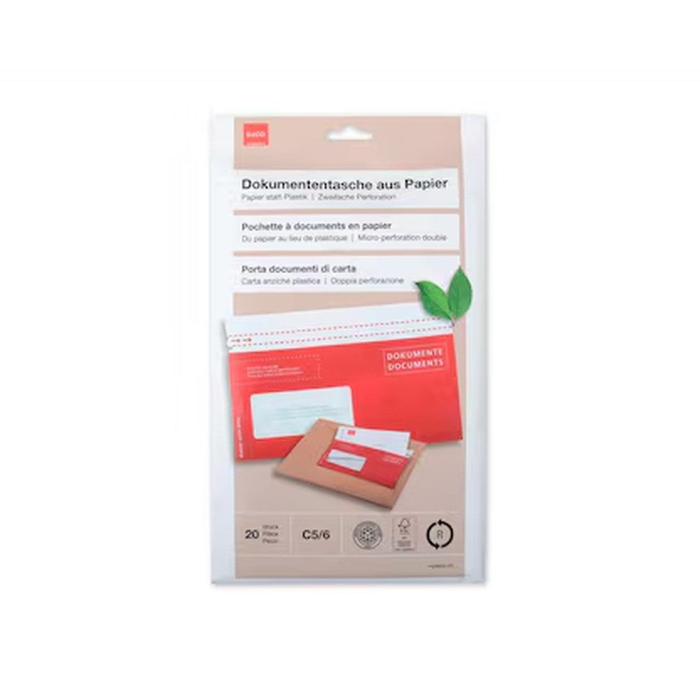 ELCO Versandtasche ELCO Lieferscheintaschen QuickVitro Papier DIN C5 20 St.