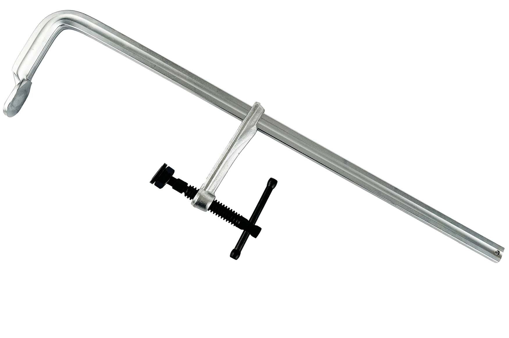 WELDINGER Schraubzwinge Schlosser-Schraubzwinge 120x600 mm Stahl geschmiedet Knebelgriff, (1 St), 120 x 600 mm, Knebelgriff für große Spannkräfte