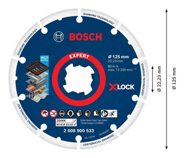 BOSCH Trennscheibe Expert Diamond Metal Wheel X-LOCK, Ø 125 mm, Trennscheibe, 125 x 22,23 mm