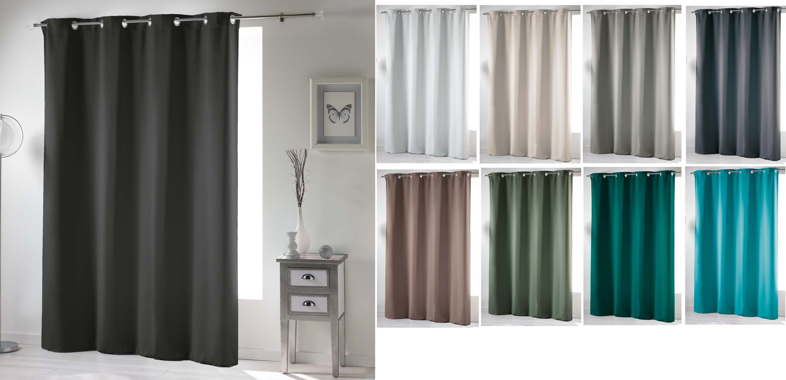 dynamic24 Vorhang, (1 St), Braun blickdicht günstig online kaufen