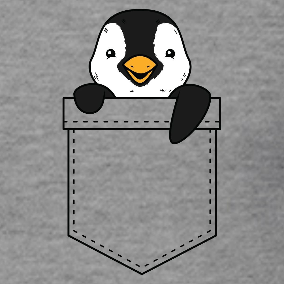 Spreadshirt T-Shirt Pinguin in Brusttasche Männer T-Shirt (1-tlg)
