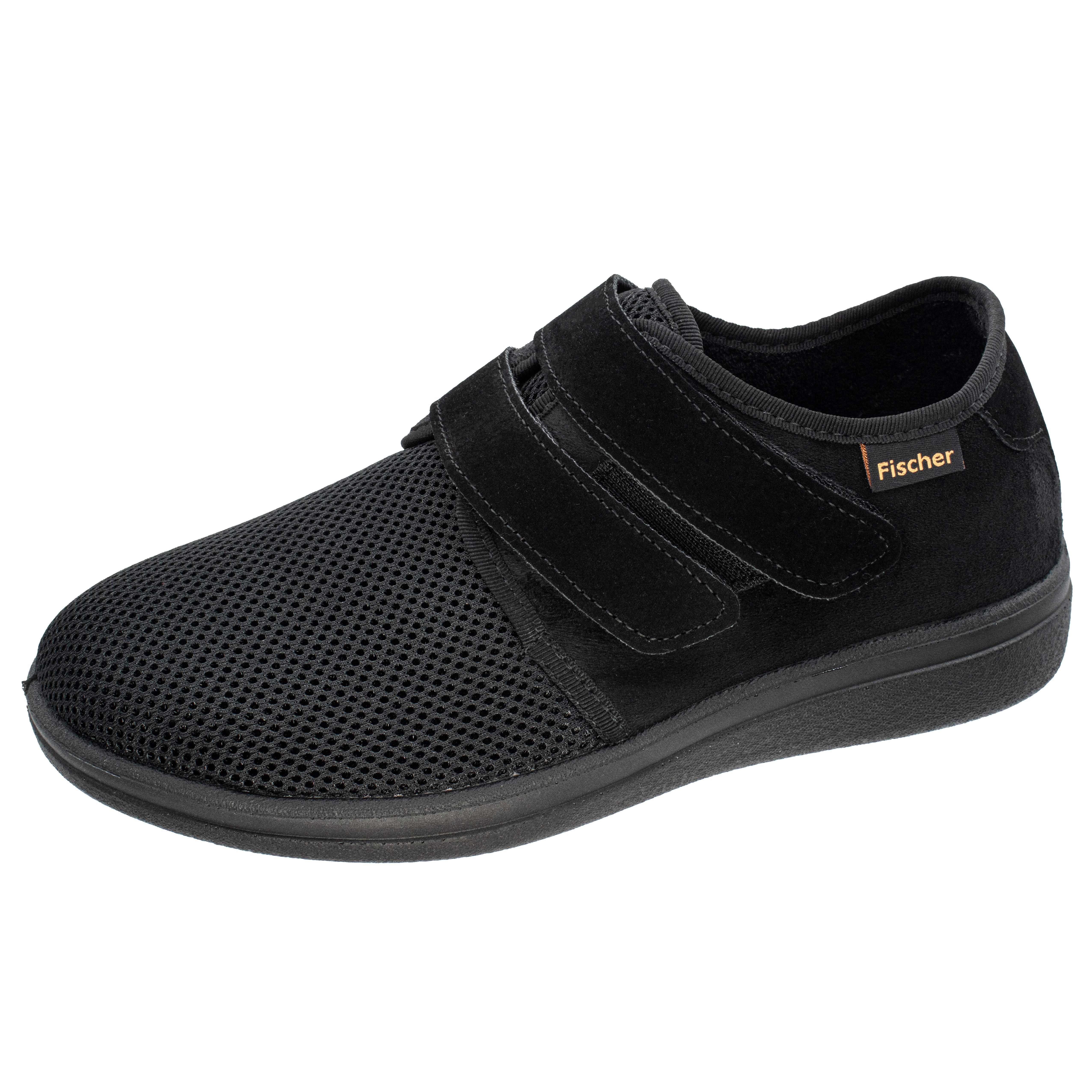 Fischer-Markenschuh Bad Wiessee Klettschuh aus Mesh/Velour, mit Frotteefutter, Einlegesohle herausnehmbar
