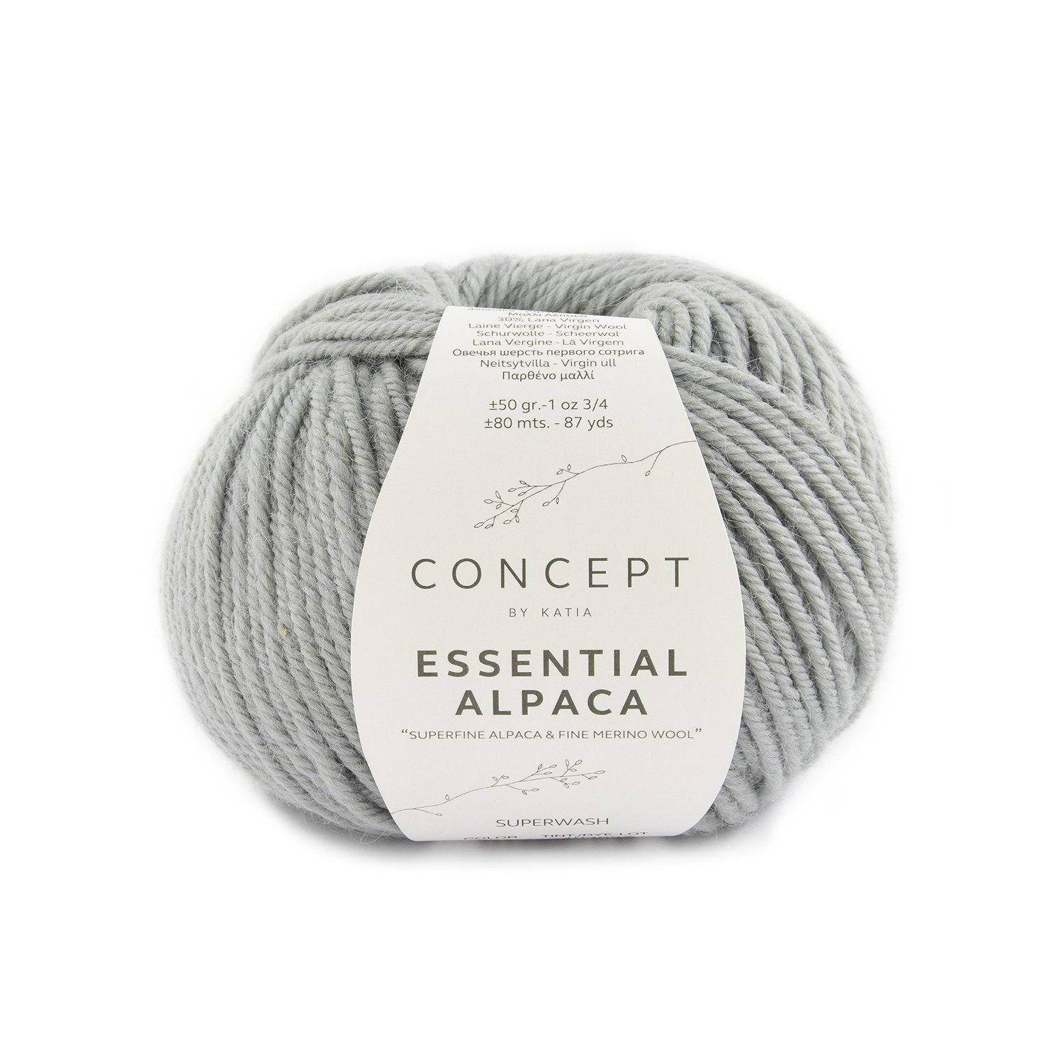 Katia Essential Alpaca Wolle mit Merino zum Stricken und Häkeln Häkelwolle, 80,00 m (Alpakawolle mit Merinowolle, Strickgarn, Strickwolle, Handstrickgarn), reines Naturfasergarn