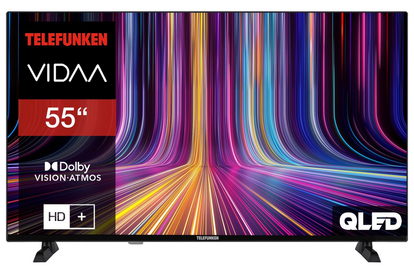 Telefunken QU55VP750S QLED-Fernseher (139 cm/55 Zoll, 4K Ultra HD, VIDAA Smart TV, VIDAA Smart TV, HDR Dolby Vision, Triple-Tuner, 6 Monate HD) schwarz ! RABATT: 24.39% Telefunken QU55VP750S QLED-Fernseher (139 cm/55 Zoll, 4K Ultra HD, VIDAA Smart TV, VIDAA Smart TV, HDR Dolby Vision, Triple-Tuner, 6 Monate HD) schwarz ! RABATT: 24.39%