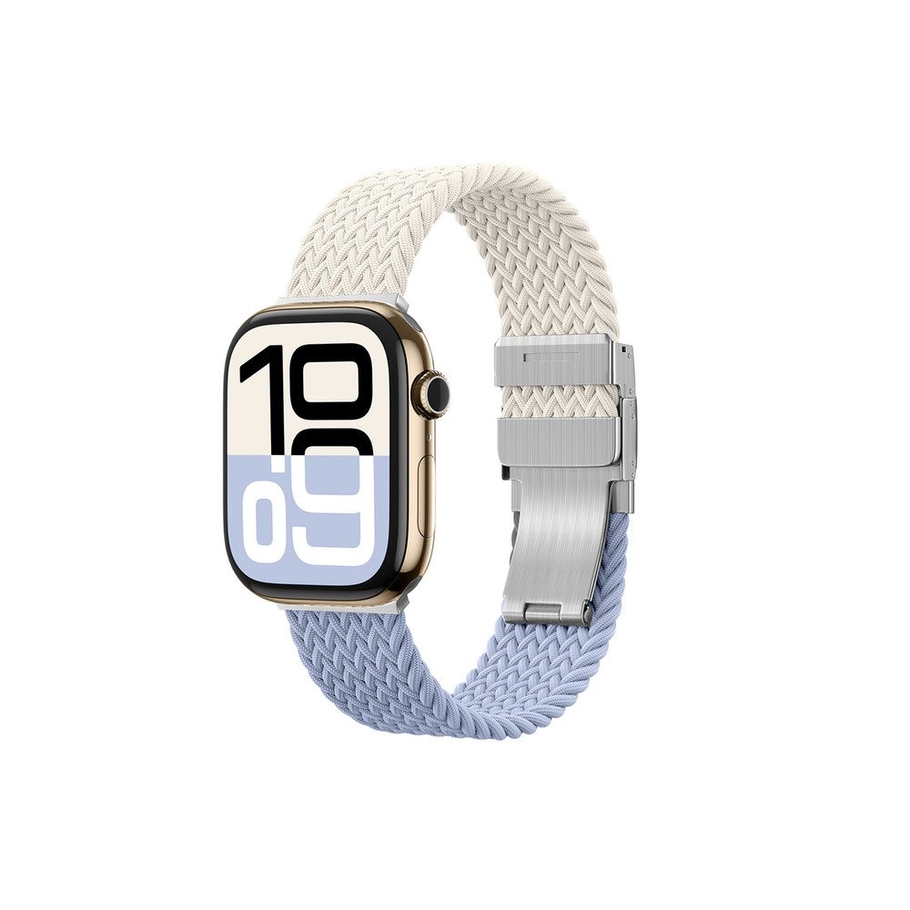 AmazingThing Smartwatch-Armband Smartwatch Armband, Geflochten, verstellbar, Edelstahl-Verschluss, 2er-Pack