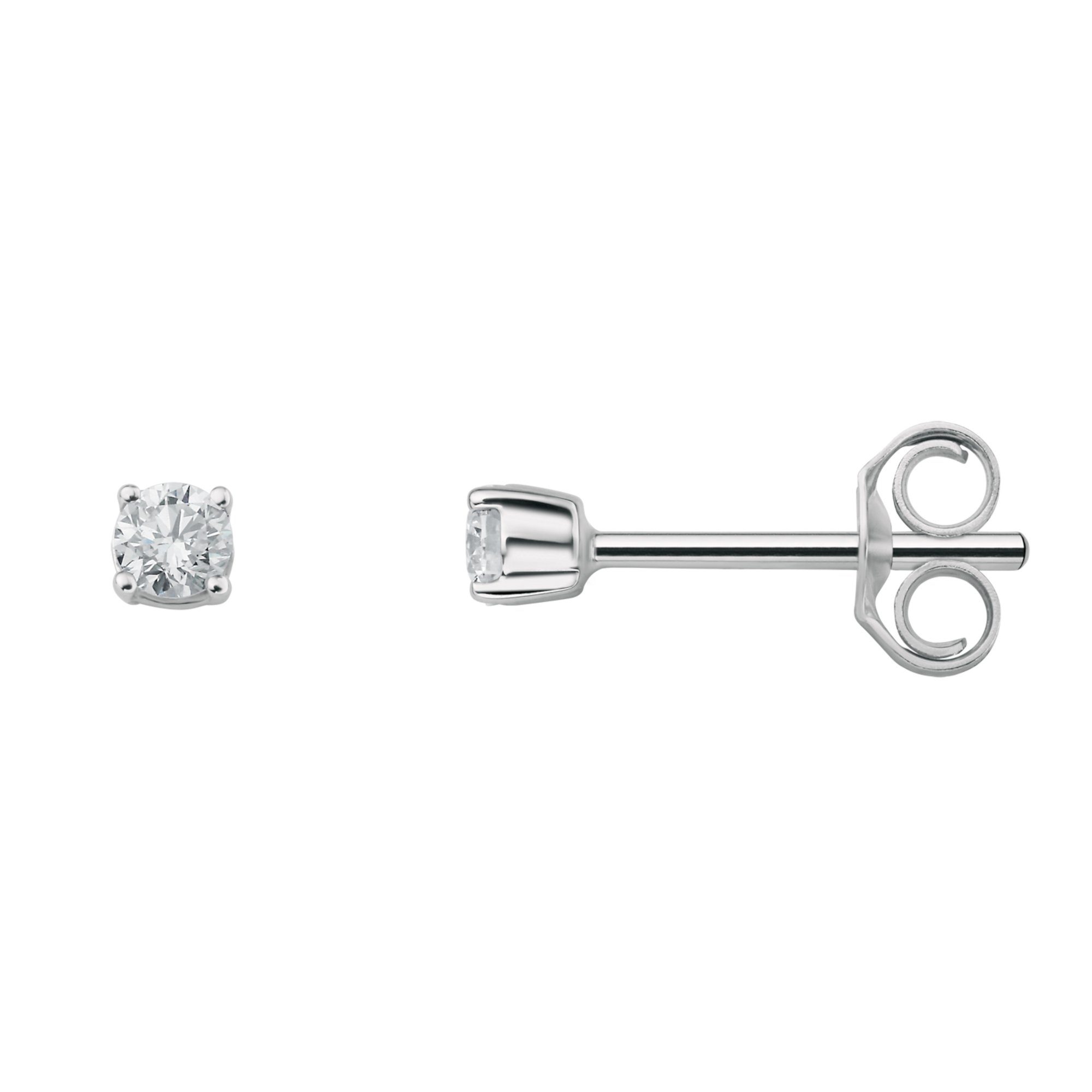 ONE ELEMENT Paar Ohrhänger 0.15 ct Diamant aus 950 Platin, Ohrringe Damen Ohrstecker Brillant Platin Schmuck