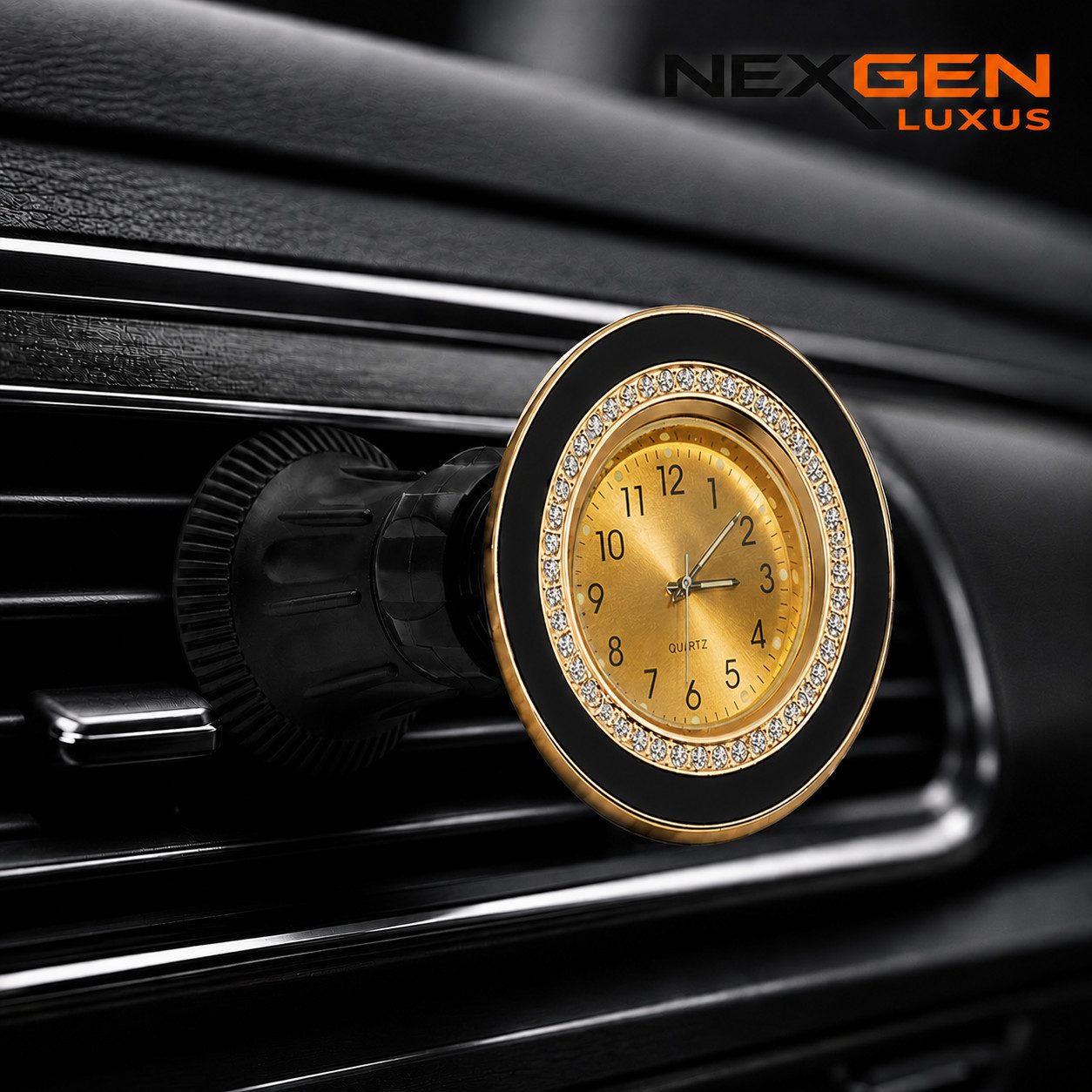 NEXGEN LUXUS HANDY-ZUBEHÖR Smartphone-Halterung Handyhalterung Auto Magnet KFZ Smartphone Halterung mit Uhr NEU, (Deutsche Marke, N52 Magnetkraft, Extra stabiler Halt)