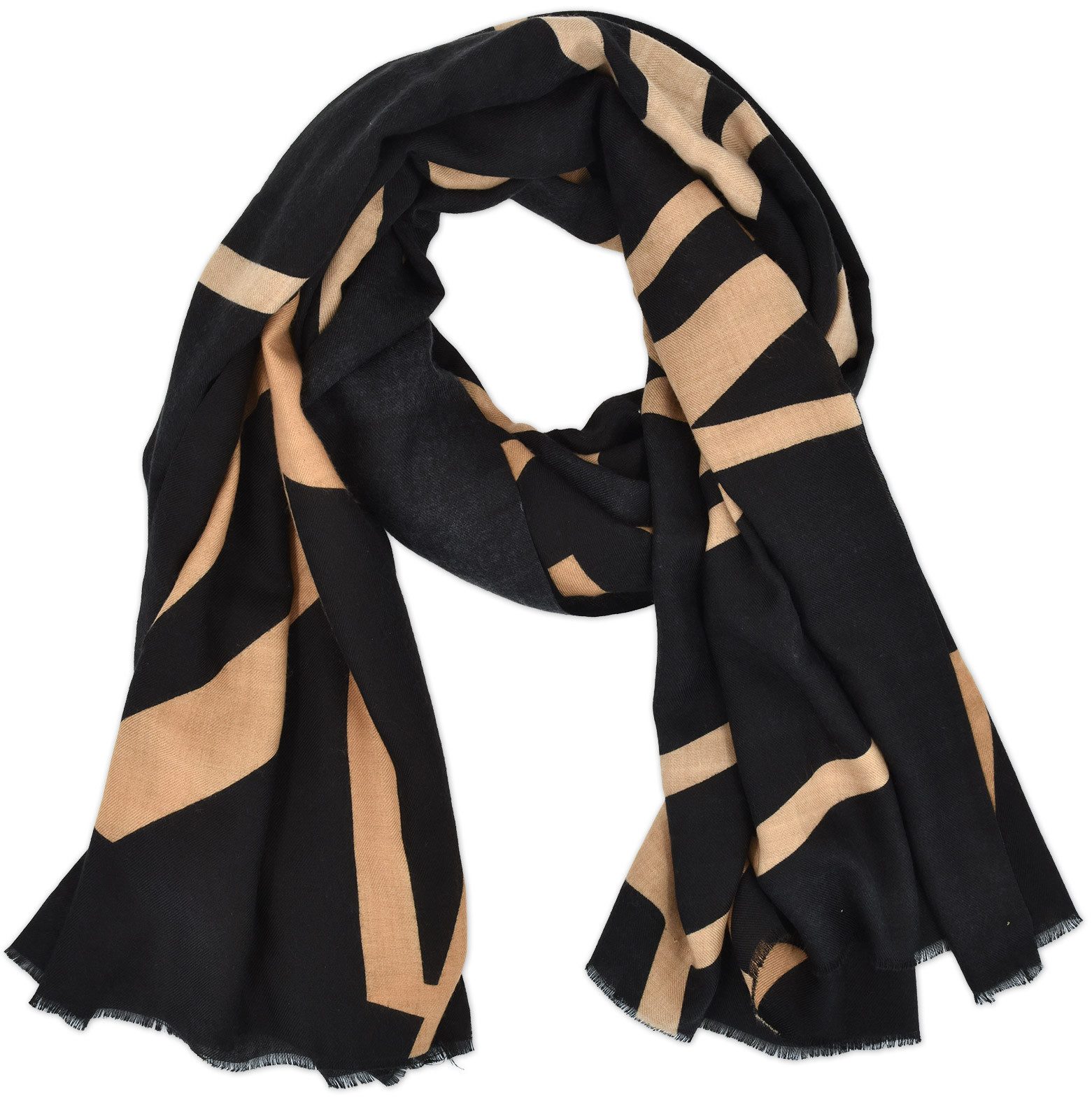 styleBREAKER Modeschal Schal mit Graphic Lines günstig online kaufen