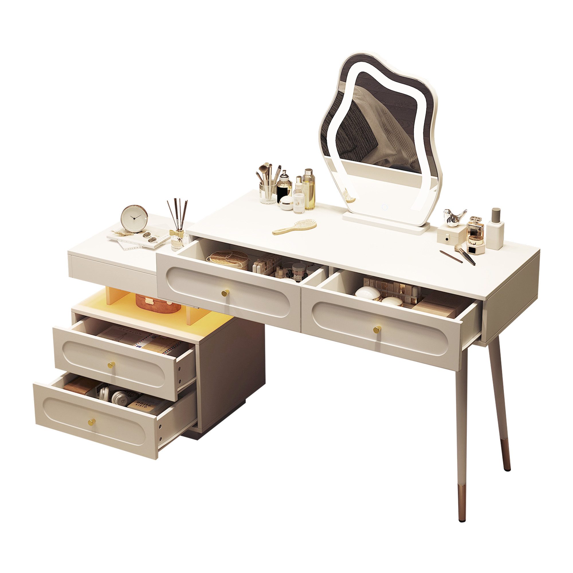 MODFU Schminktisch mit LED-Spiegel (mit Beleuchtung - für Schlafzimmer mit günstig online kaufen