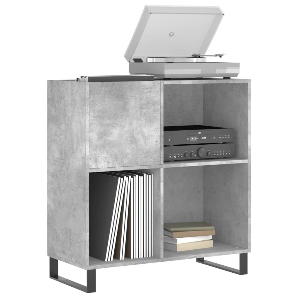 vidaXL Media-Regal Plattenschrank Betongrau 84,5x38x89 cm günstig online kaufen