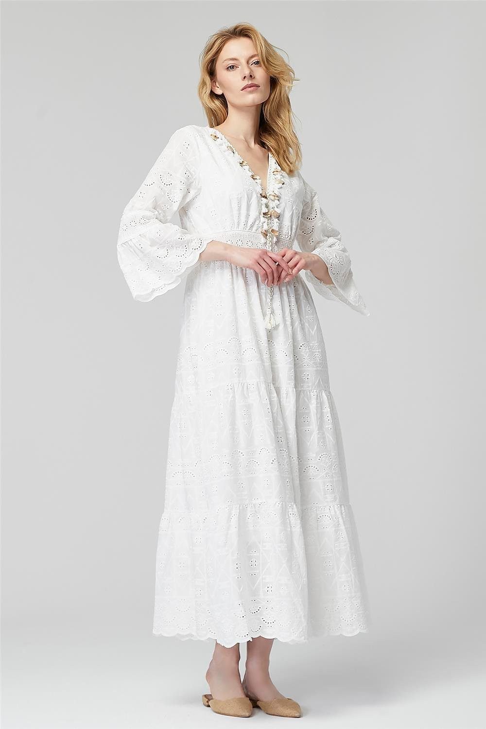 HomeStore Maxikleid Langes gemustertes Kleid günstig online kaufen