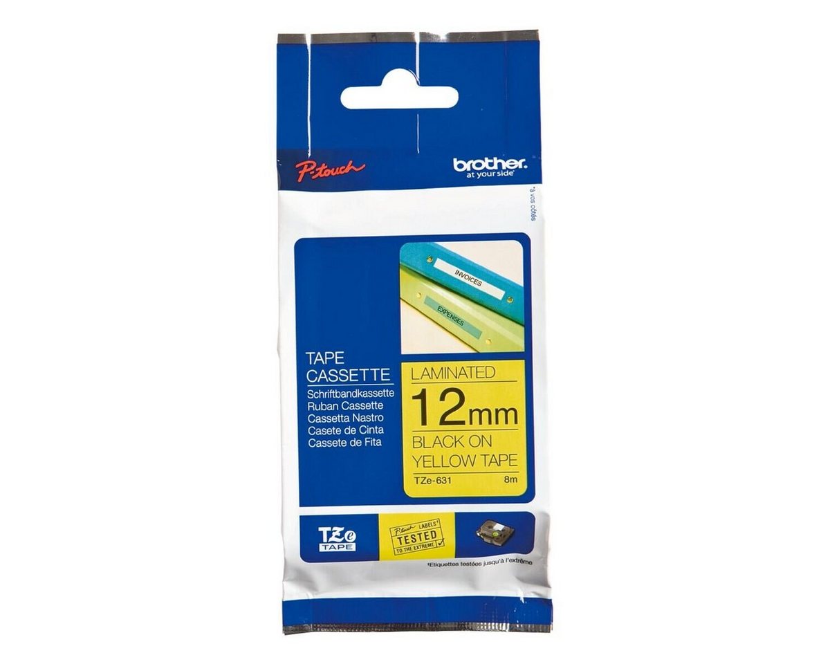Thumbnail - Brother Beschriftungsband TZe, 12 mm x 8 m, 12,00 mm x 8,00 m, laminiert