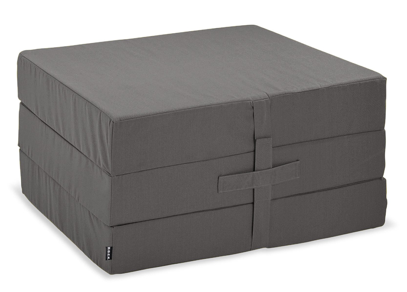 Klappmatratze H.O.C.K. Classic Uni Klappmatratze Clappy ausgeklappt 186x75x13cm grau, H.O.C.K.