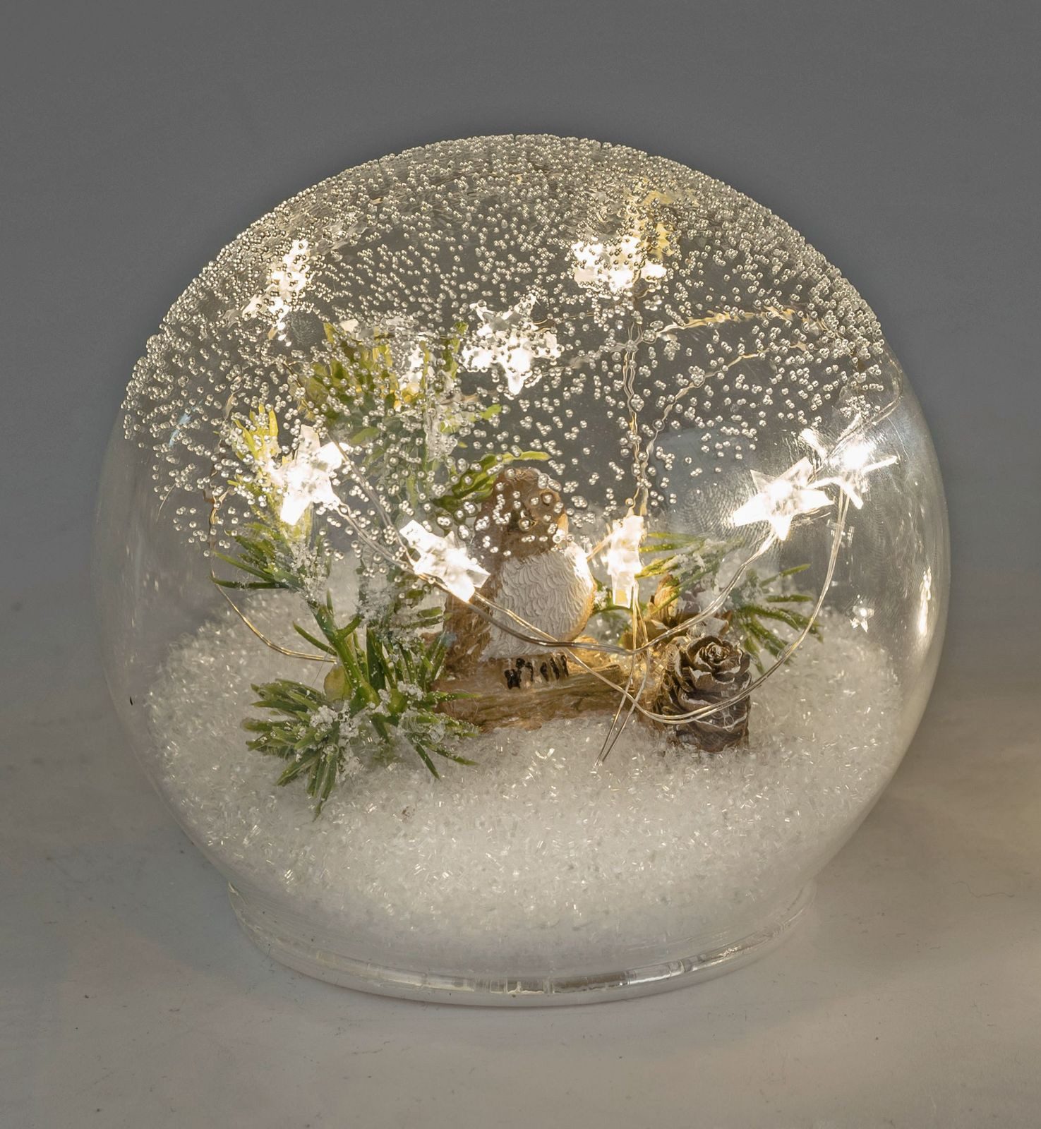 formano LED Dekolicht Weihnachtskugel Dekoration Glaskugel 12cm mit Winterd günstig online kaufen
