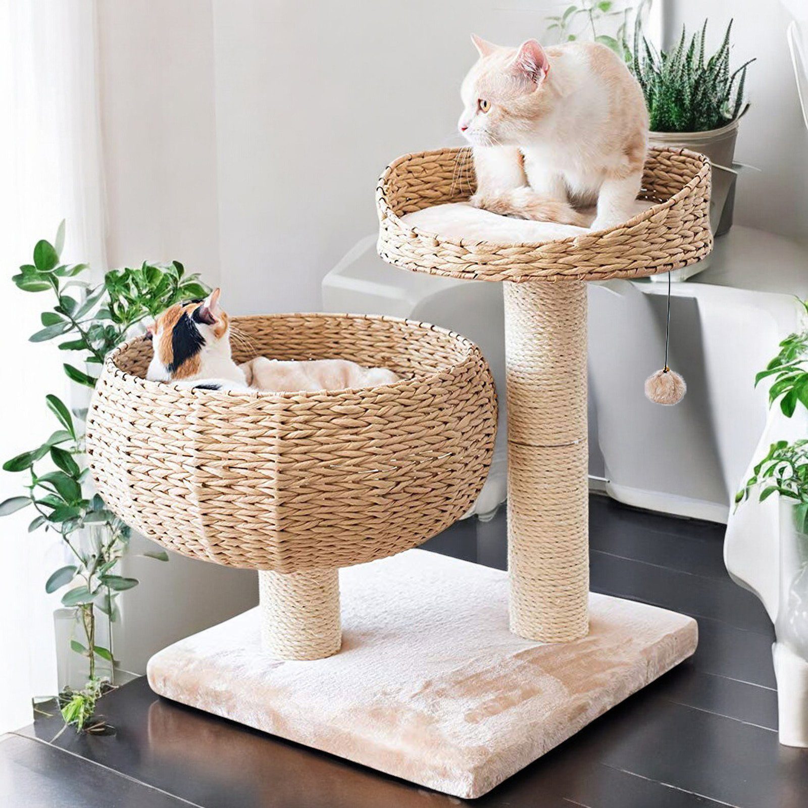 Liszton Kratzbaum Kratzbaum Banana Leaf mit Natur-Sisal - Kletterbaum für Katzen