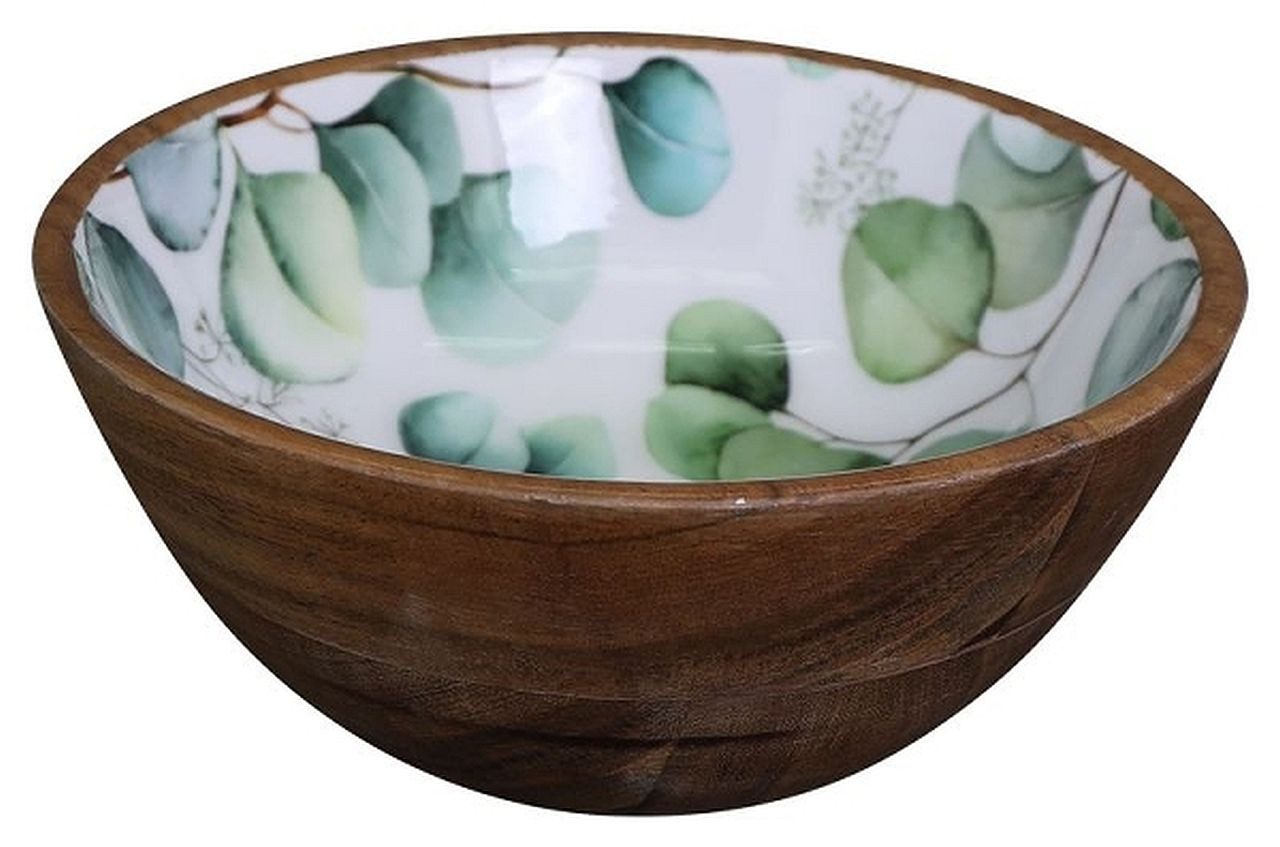 Exner GmbH Garten- & Wohnaccessoires Dekoschale Holzschale Mangoholz Les Fleurs – Deko- & Servierschale
