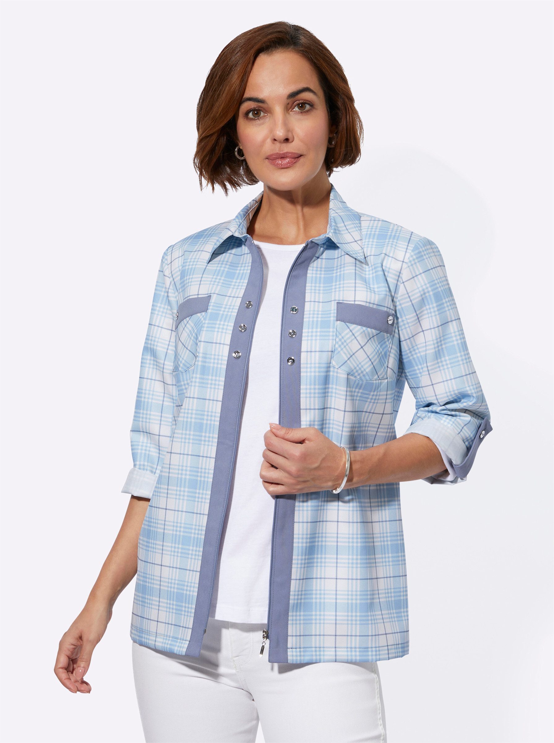 Witt Blusenblazer Blusenjacke 3/4-Arm