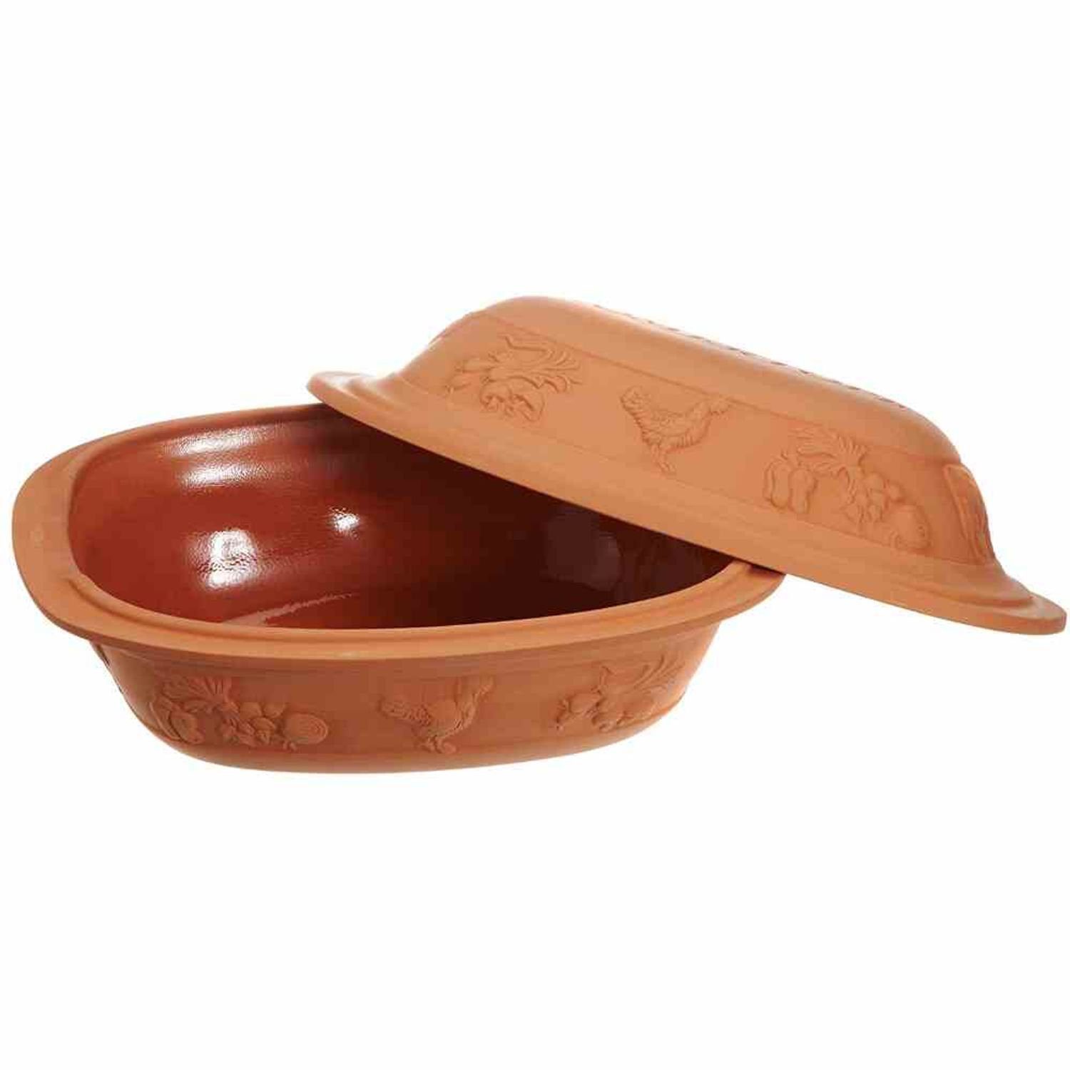 RÖMERTOPF Auflaufform Römertopf Bräter Backform Auflaufform Kochen Backen Schmoren Garen Bra