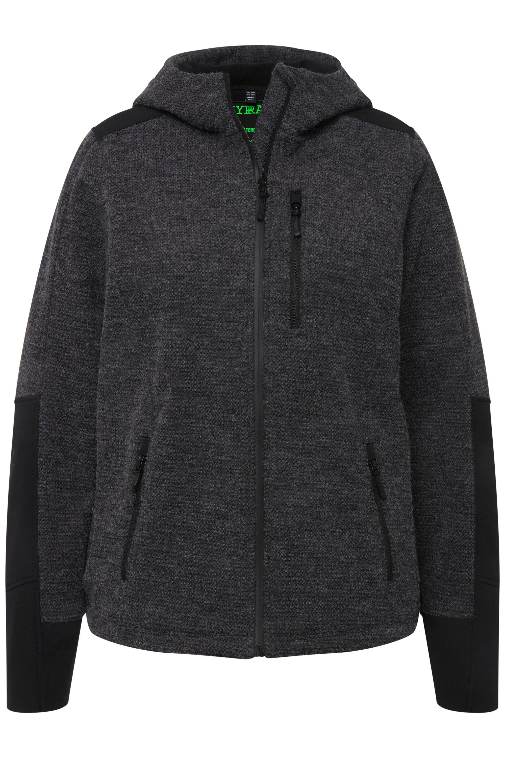 Ulla Popken Sweatjacke Funktions-Fleecejacke wasserabweisend Daumenloch günstig online kaufen