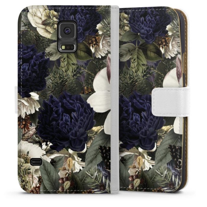 DeinDesign Handyhülle Utart Vintage Blumen Natur Blumen Samsung Galaxy S5 Hülle Handy Flip Case Wallet Cover Handytasche Leder