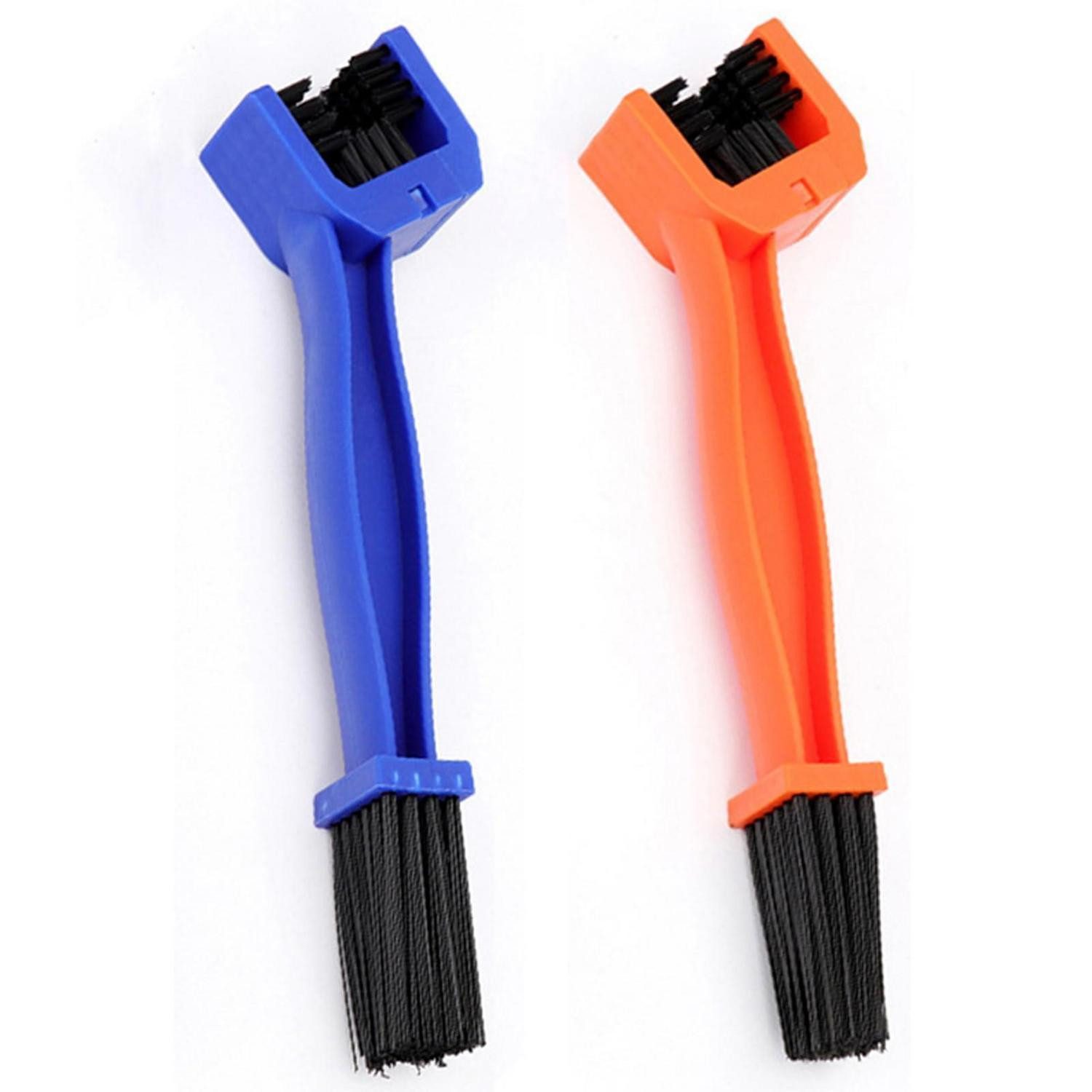 LuxusKollektion Fahrradkette Kettenreinigungsbürste 2 Stück Blau/Orange (2-St)