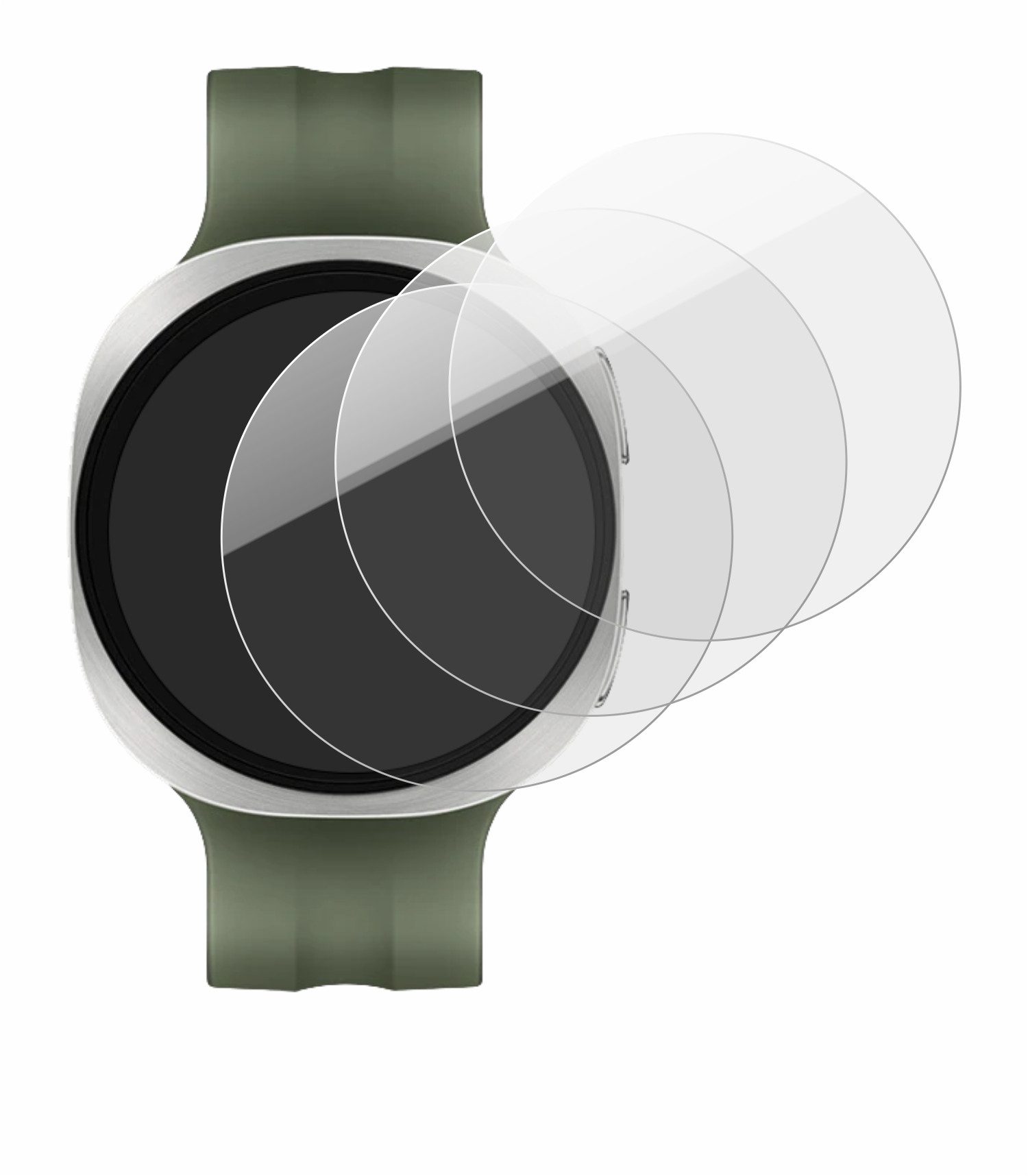 Savvies Displayschutzglas Schutzglas Panzer für Samsung Galaxy Watch 9 (40 mm), 3 Stück, Schutzfolie Display Schutz Glas Folie klar – Bild 2 von 5