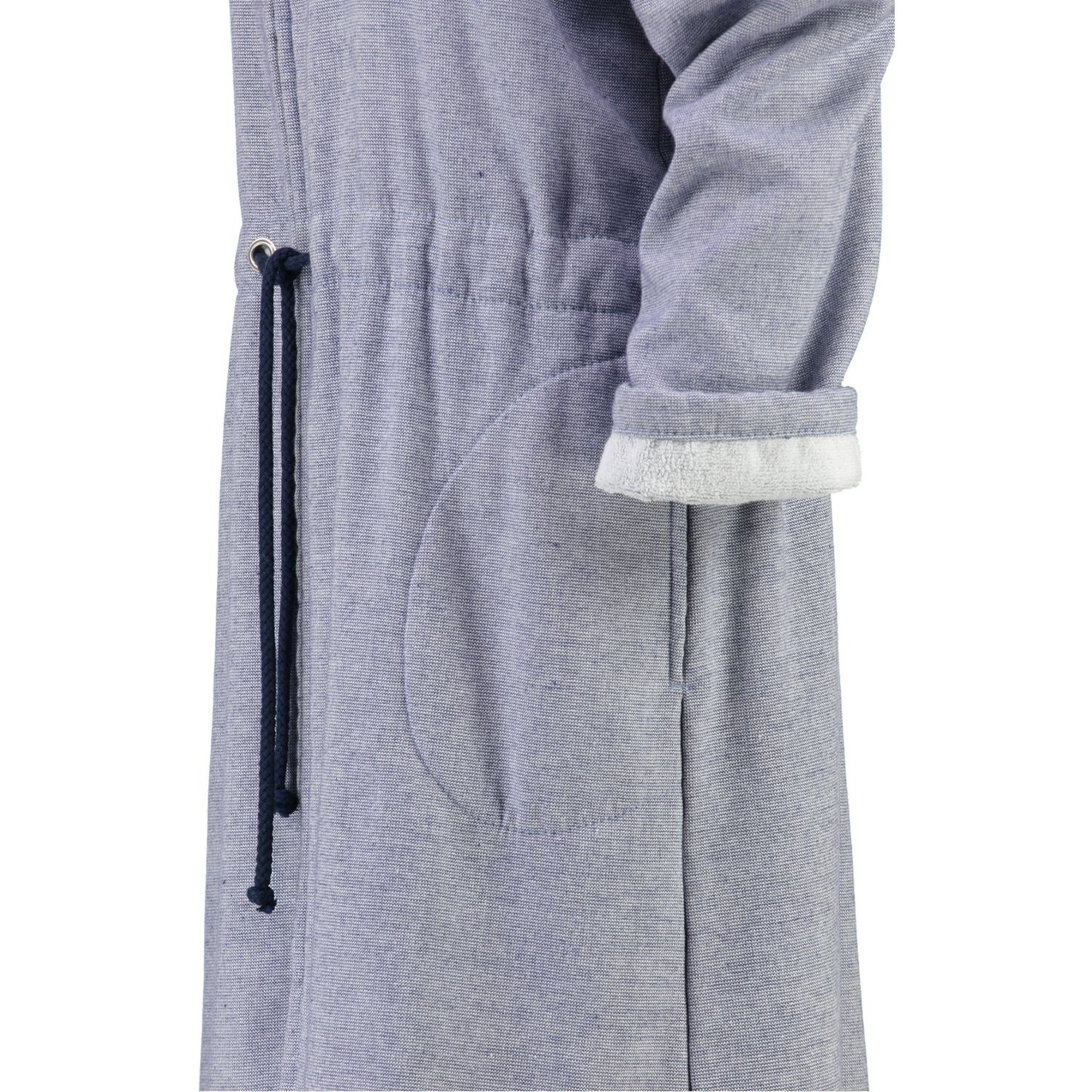 Kurzform, einem Stehkragen, Baumwolle, Damenbademantel, Gürtel, mit Cawö Reißverschluss