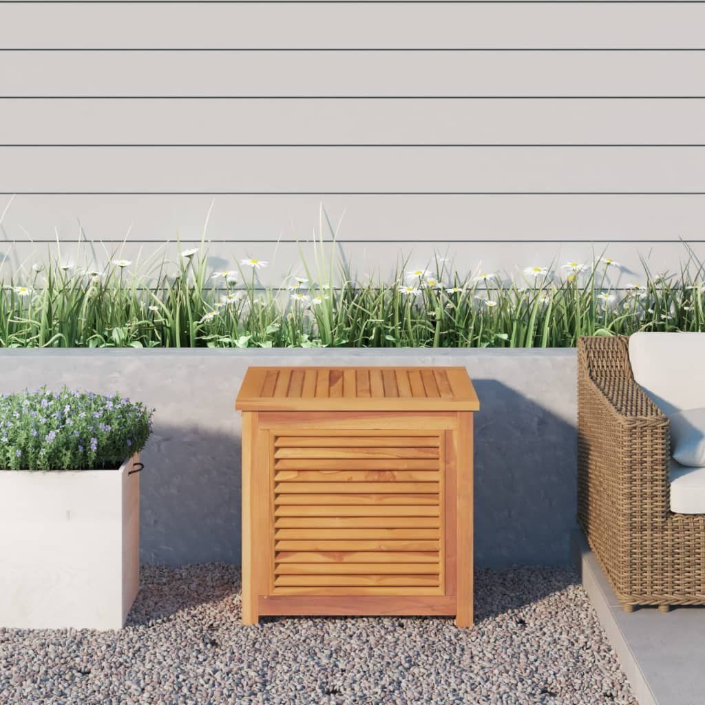 vidaXL Gartenbox Gartenbox mit Beutel 60x50x58 cm Massivholz Teak