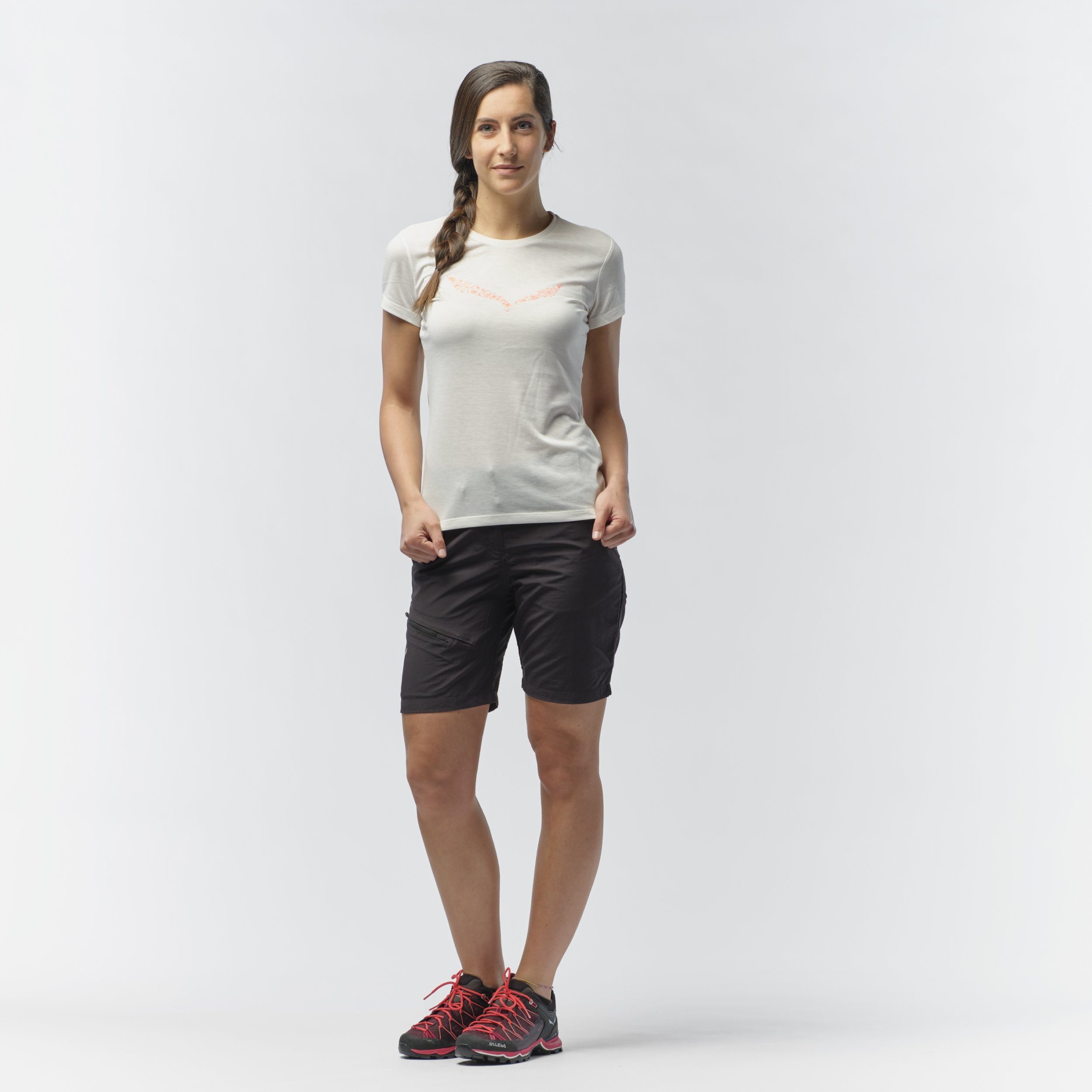 Salewa Funktionsshirt SOLID DRY W T-SHIRT. WHITE