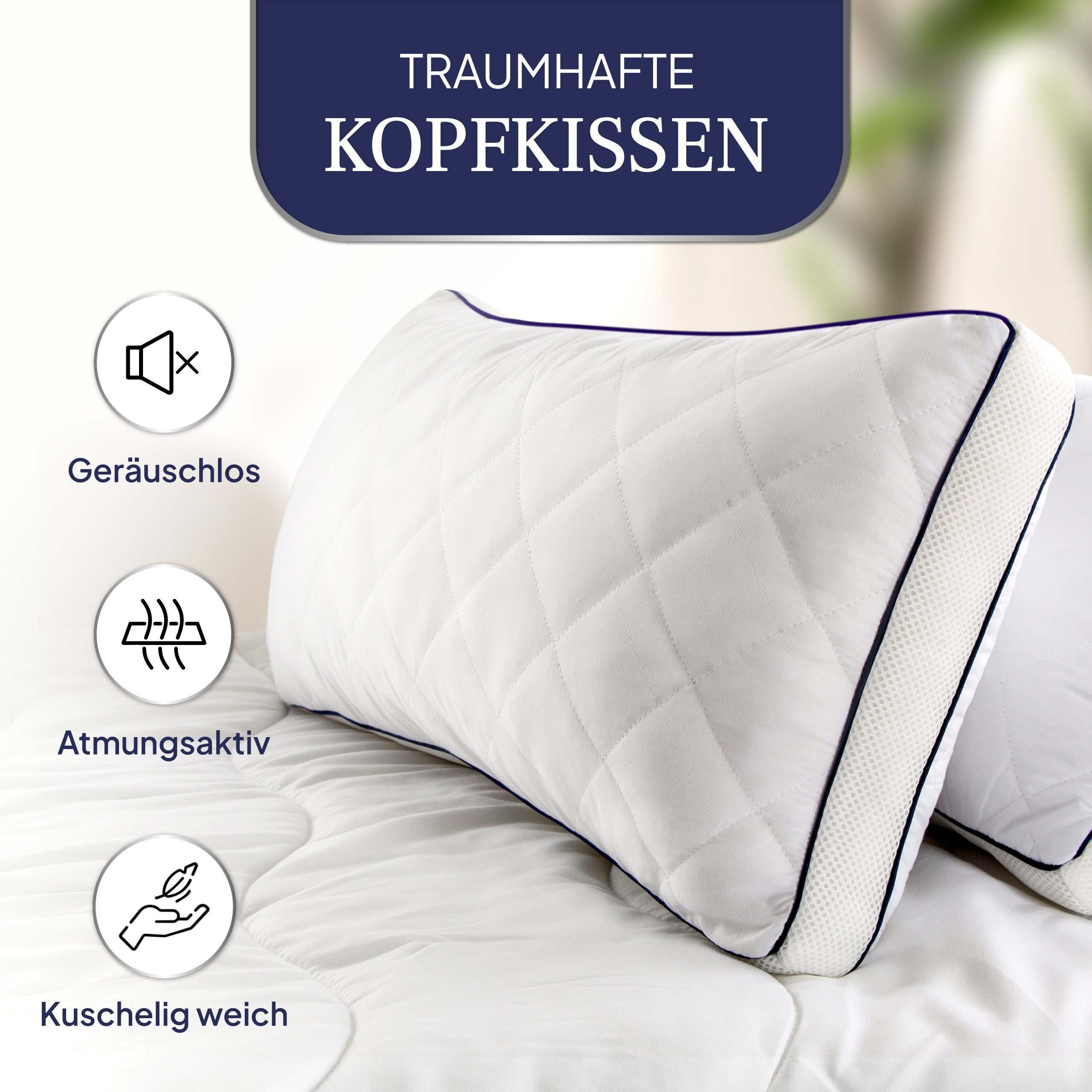 Gentle North Microfaserkissen Kopfkissen in Hotelqualität günstig online kaufen