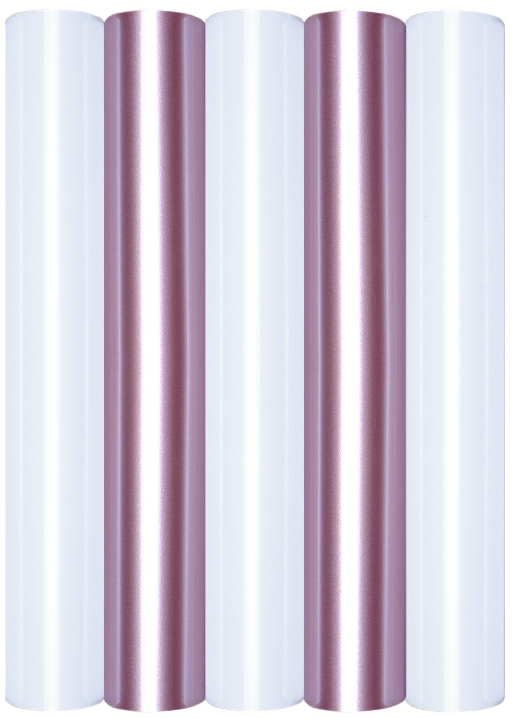 Hilltop Transparentpapier 18 x A4 Transferfolie, Textilfolie zum Aufbügeln auf Textilien White&Rosé Gold