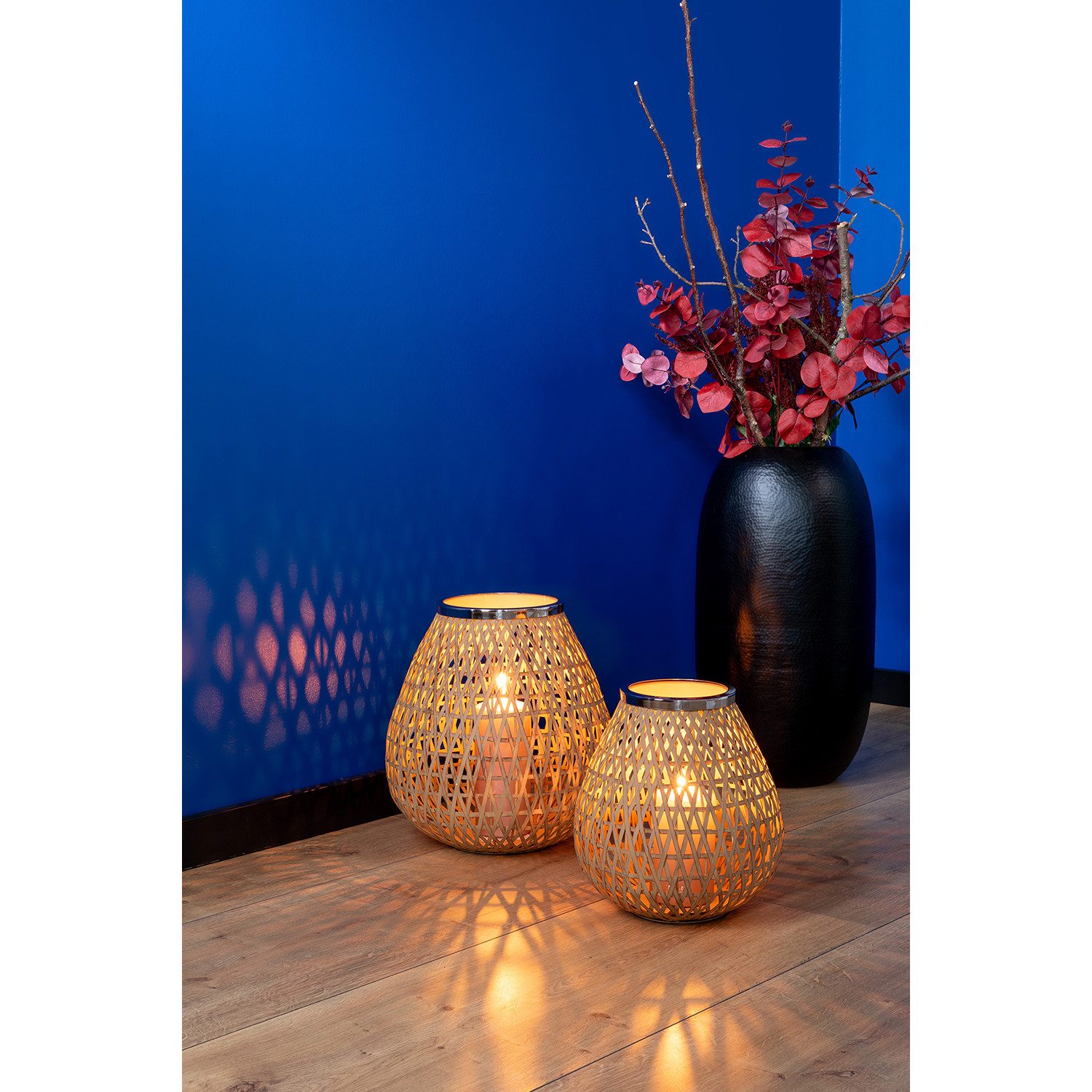 Fink Windlicht SHONA Windlicht - natur-silber - Eisen - H. 34,5cm x Ø 33cm günstig online kaufen