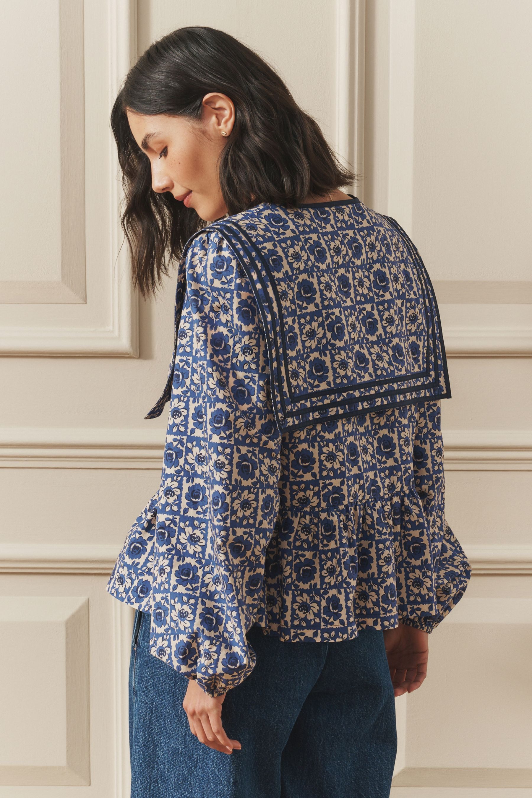 LAURA ASHLEY Hemdbluse Laura Ashley Bluse mit Matrosenkragen (1-tlg) günstig online kaufen
