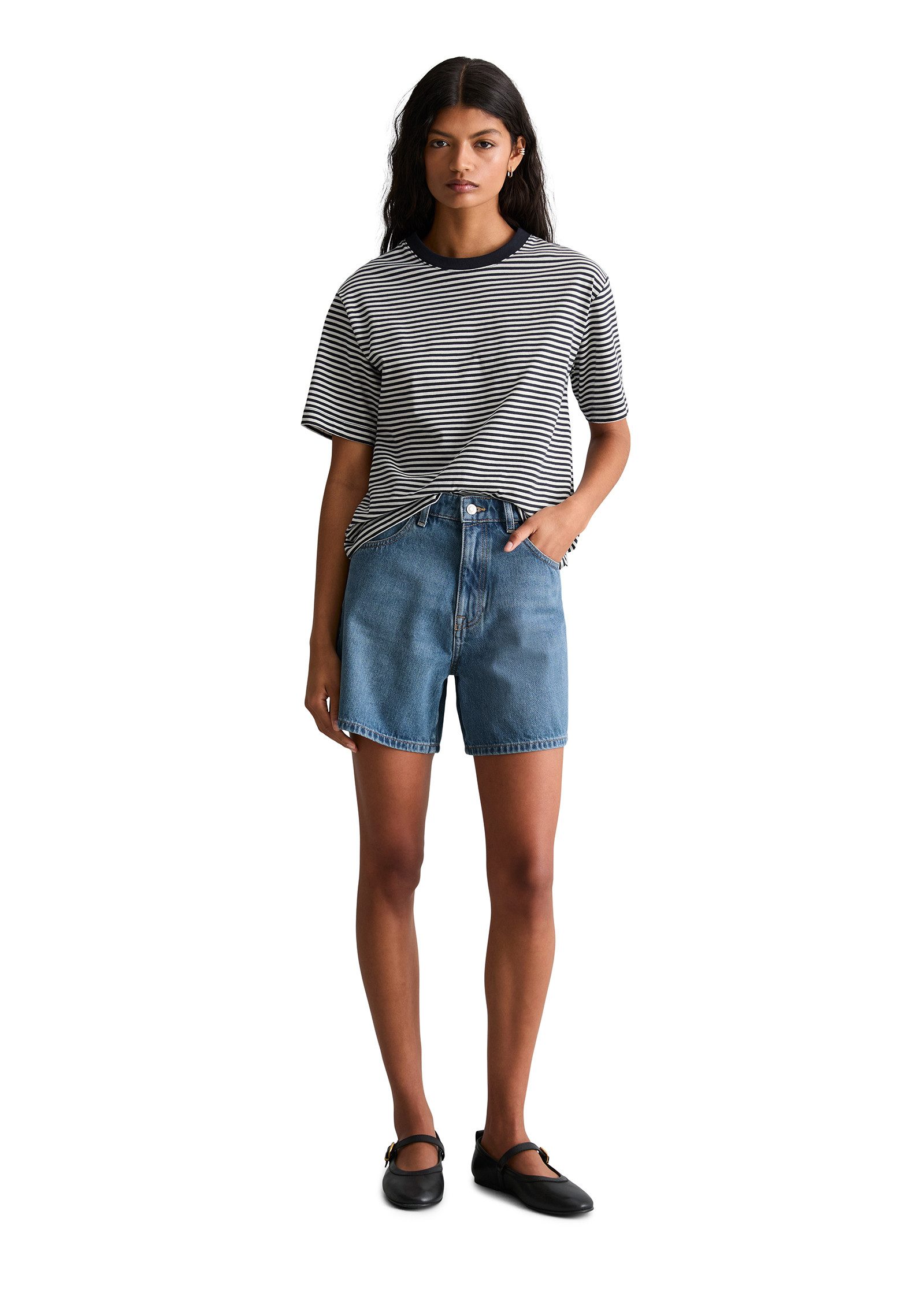 Marc O'Polo DENIM Shorts aus Rigid Denim – Bild 5 von 5