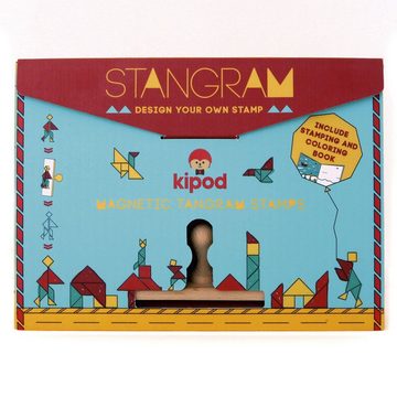 LeNoSa Stempel Tangram / Stangram • Kinder kreativ Spielzeug • Holz Magnetstempel