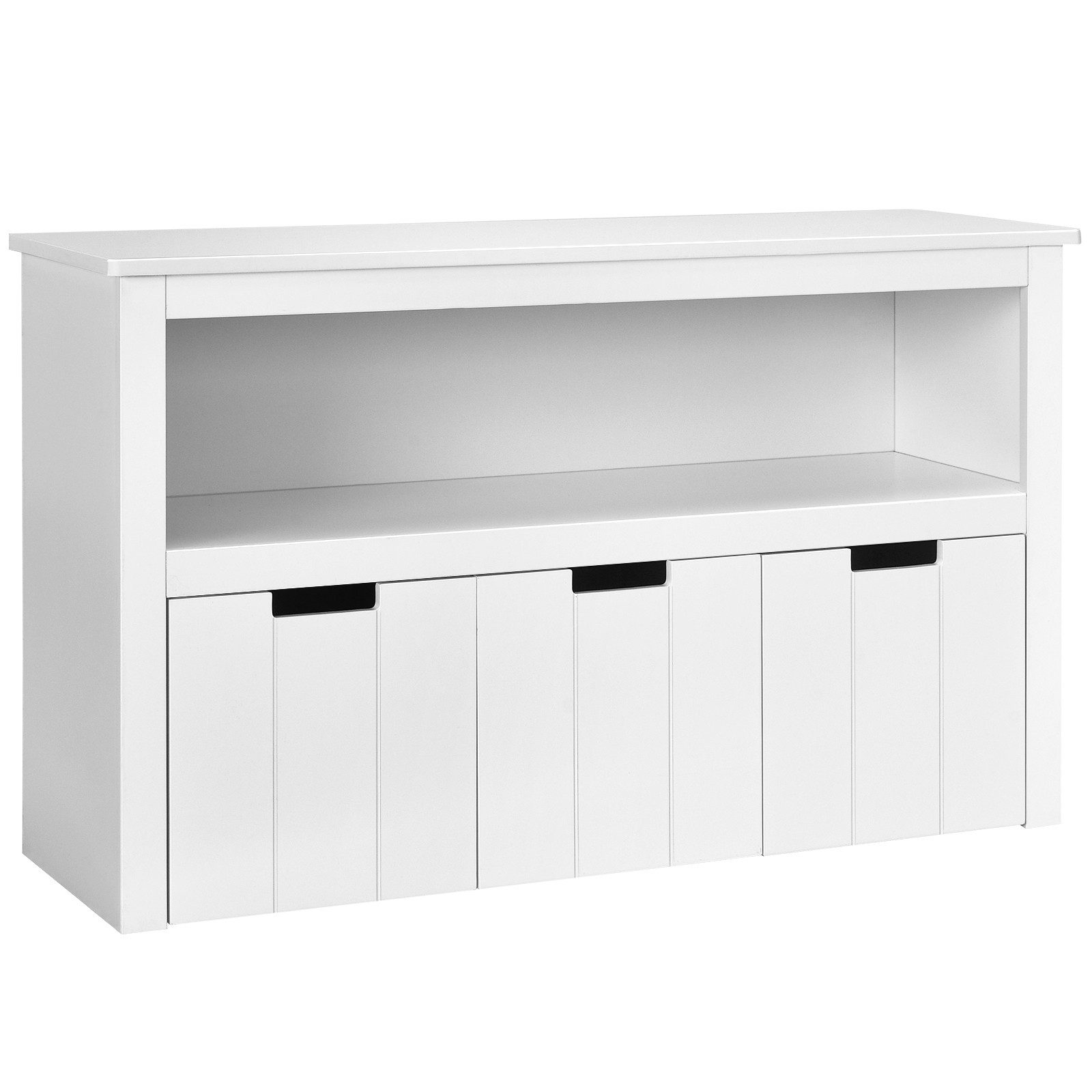 COSTWAY Bücherregal, 3 Schubladen mit Rädern, für Kinder 102 x 33 x 61,5cm günstig online kaufen