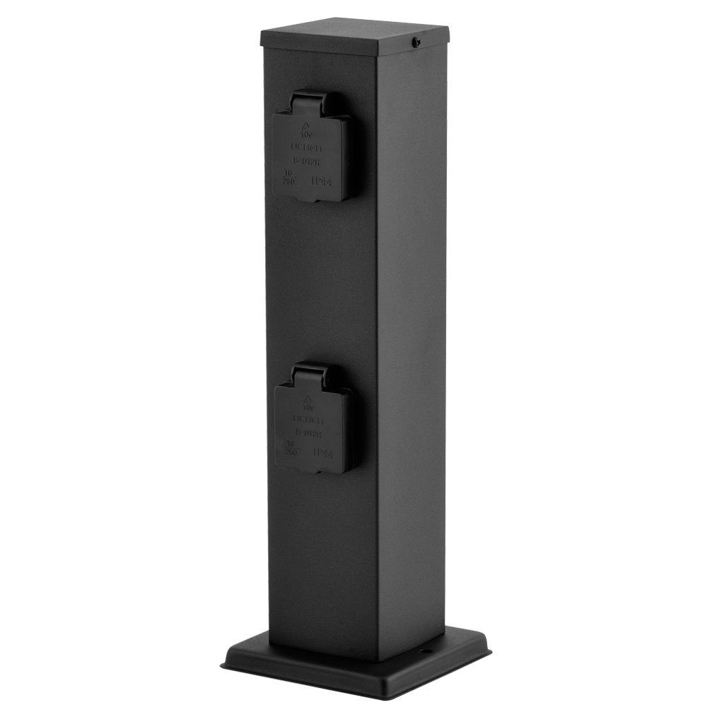 Steckdose, Steckdosensäule Outdoor 4 Fach Gartensteckdose für