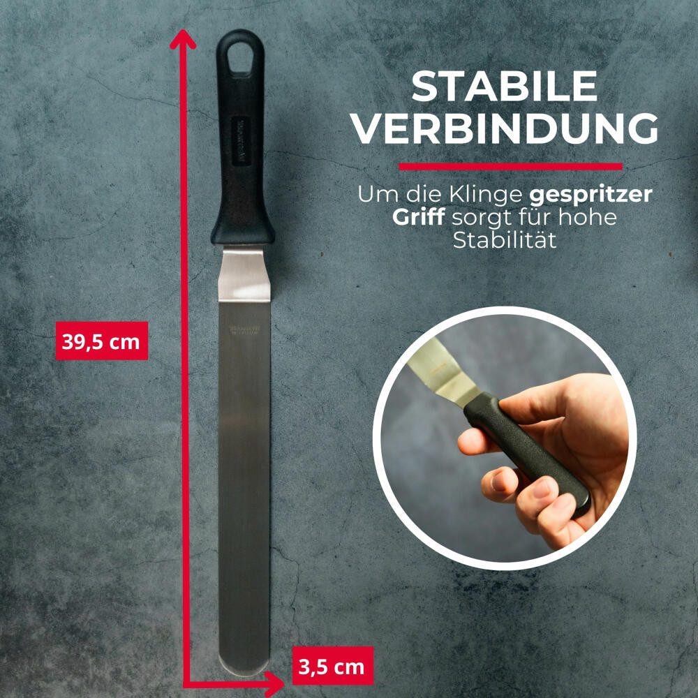 WESTMARK Winkelpalette /Konditorenmesser, Gewinkelt, Flexibel, Profi, Klingenmaß: 3,5 x 22, spülmaschinengeeignet, BPA-frei, rostfrei