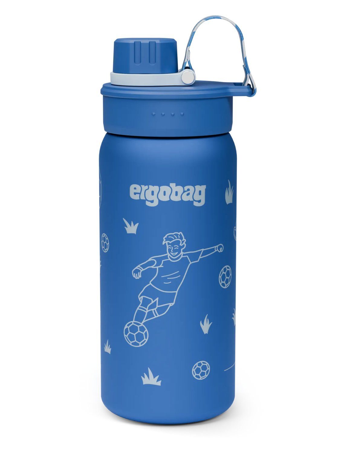 ergobag Trinkflasche Edelstahl Trinkflasche, auslaufsicher und kohlensäuregeeignet