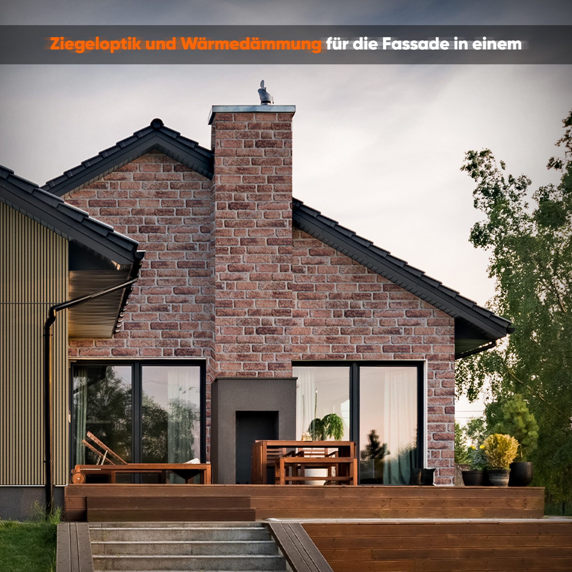 IZODEKOR 3D Wandpaneel EPS Styropor Wandverkleidung in Steinoptik – für Innen & Außen, BxL: 50x100 cm, 0,50 qm, (1er- oder 10er-Set, optional mit 4 Montageklebe – Bild 5 von 5