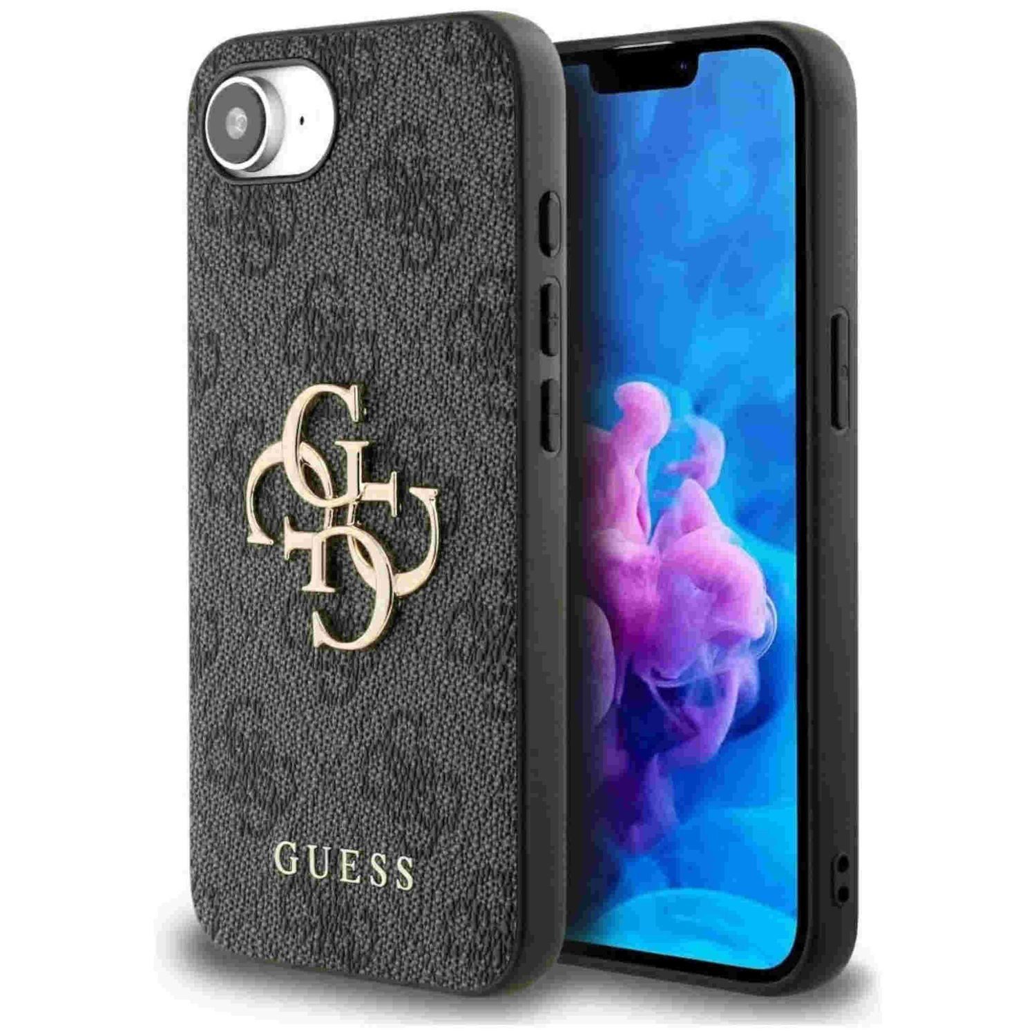 Guess Smartphone-Hülle Guess Apple iPhone 16e 4G Big Logo Schutzhülle Case Etui Schwarz