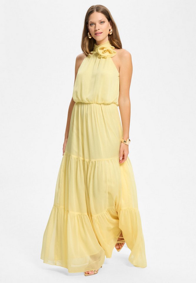 SWING Abendkleid - Abendkleid aus Crinkle Chiffon mit Stufenrock Taillierter Schnitt mit fließendem Rockteil