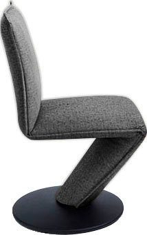 Stuhl K+W Struktur Drehstuhl Drive, Komfort in schwarz federnder Wohnen Drehteller & Metall Sitzschale, mit