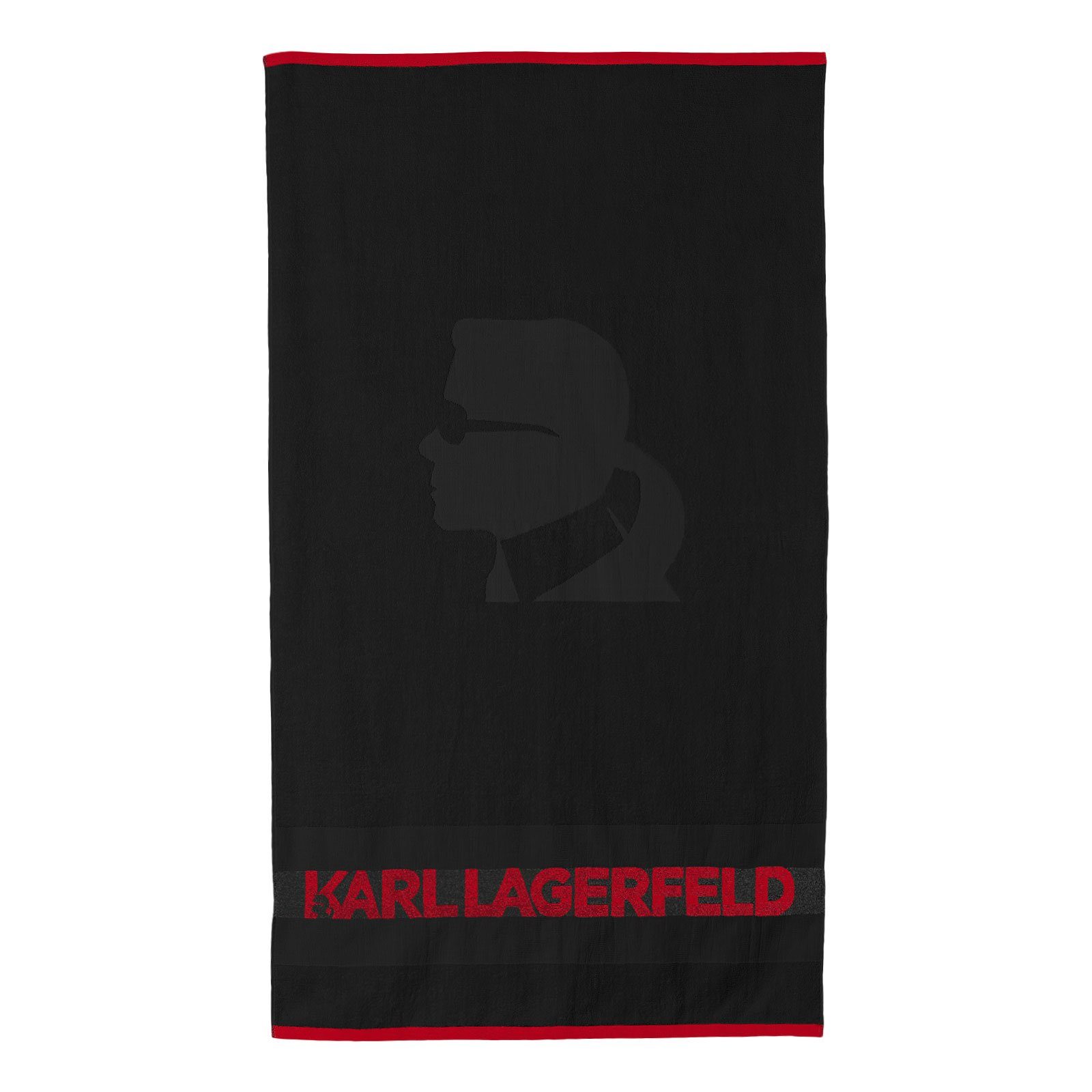 LAGERFELD Badetuch »Beach Towel«, Frottee (1-St), mit monochromer Lagerfeld -Silhouette