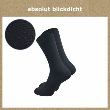 GAWILO Basicsocken aus 100% Baumwolle für Herren in 3 Farbkombinationen ohne Gummidruck (10 Paar) natur-, blau- & dunkle Töne - ideale Ergänzung Ihres Socken Sortiments