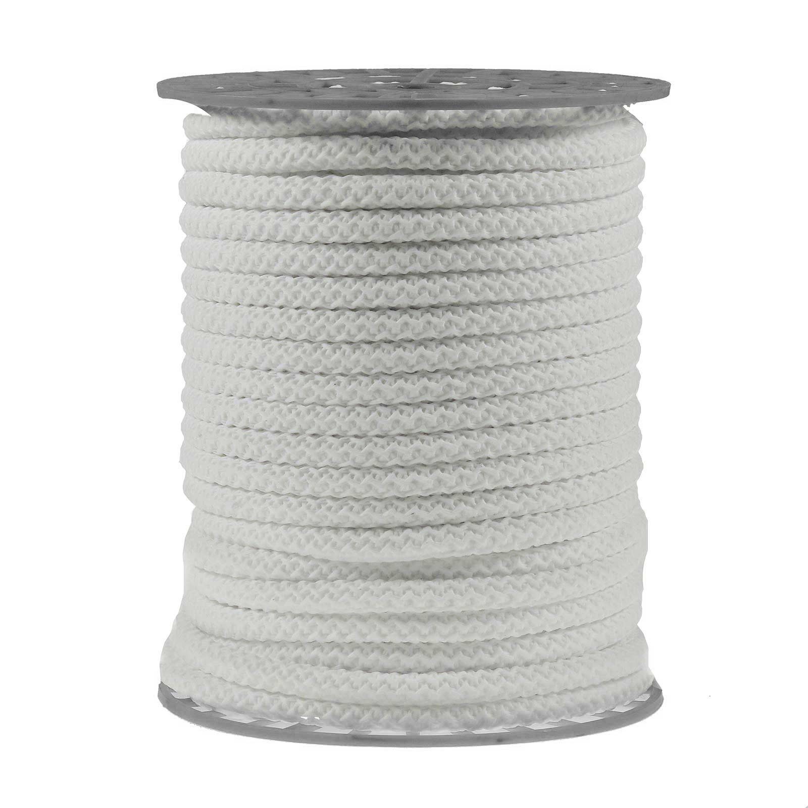maDDma Seil 50m Polypropylen-Seil Ø 10mm auf Rolle Universalseil Kordel Schnur (1 Rolle), weiß