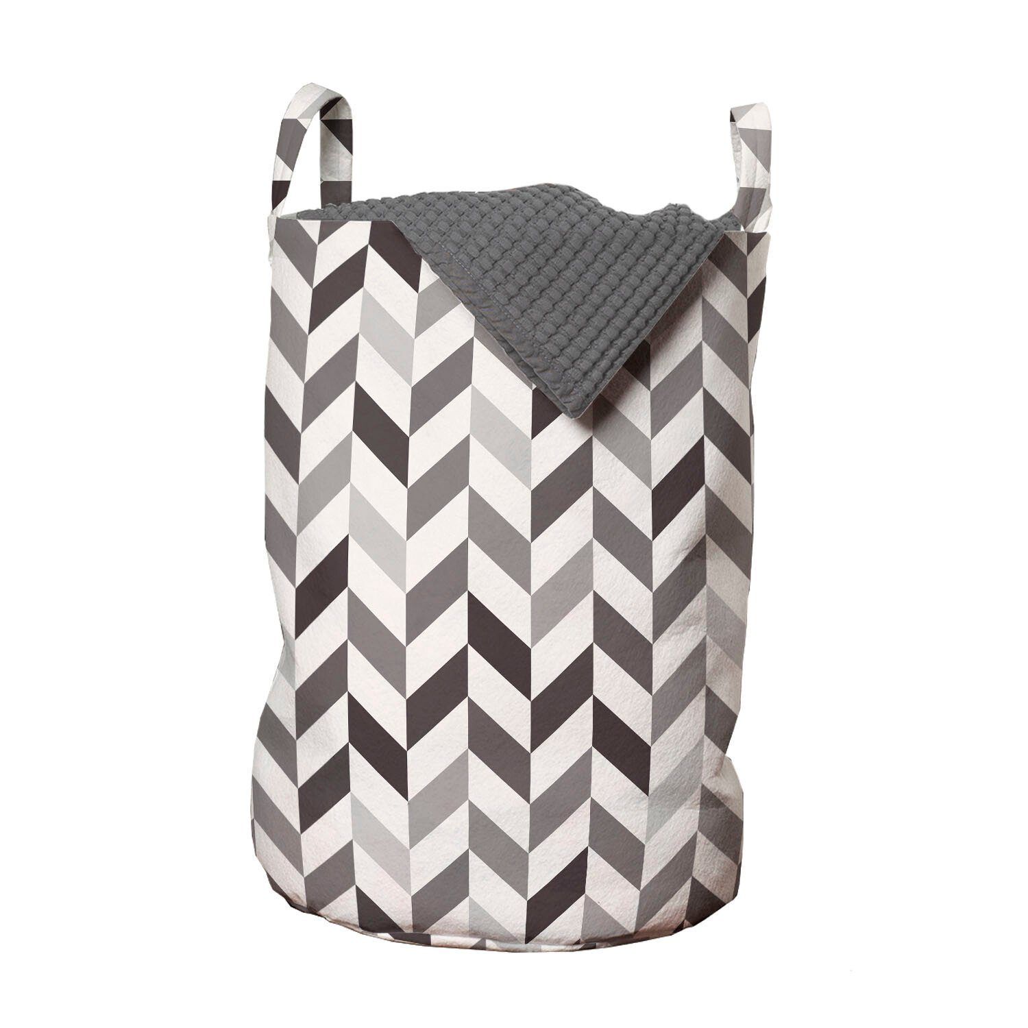 Abakuhaus Wäschesäckchen Wäschekorb mit Linie mit Winkel schräger Waschsalons, Geometrische Design Griffen für Kordelzugverschluss