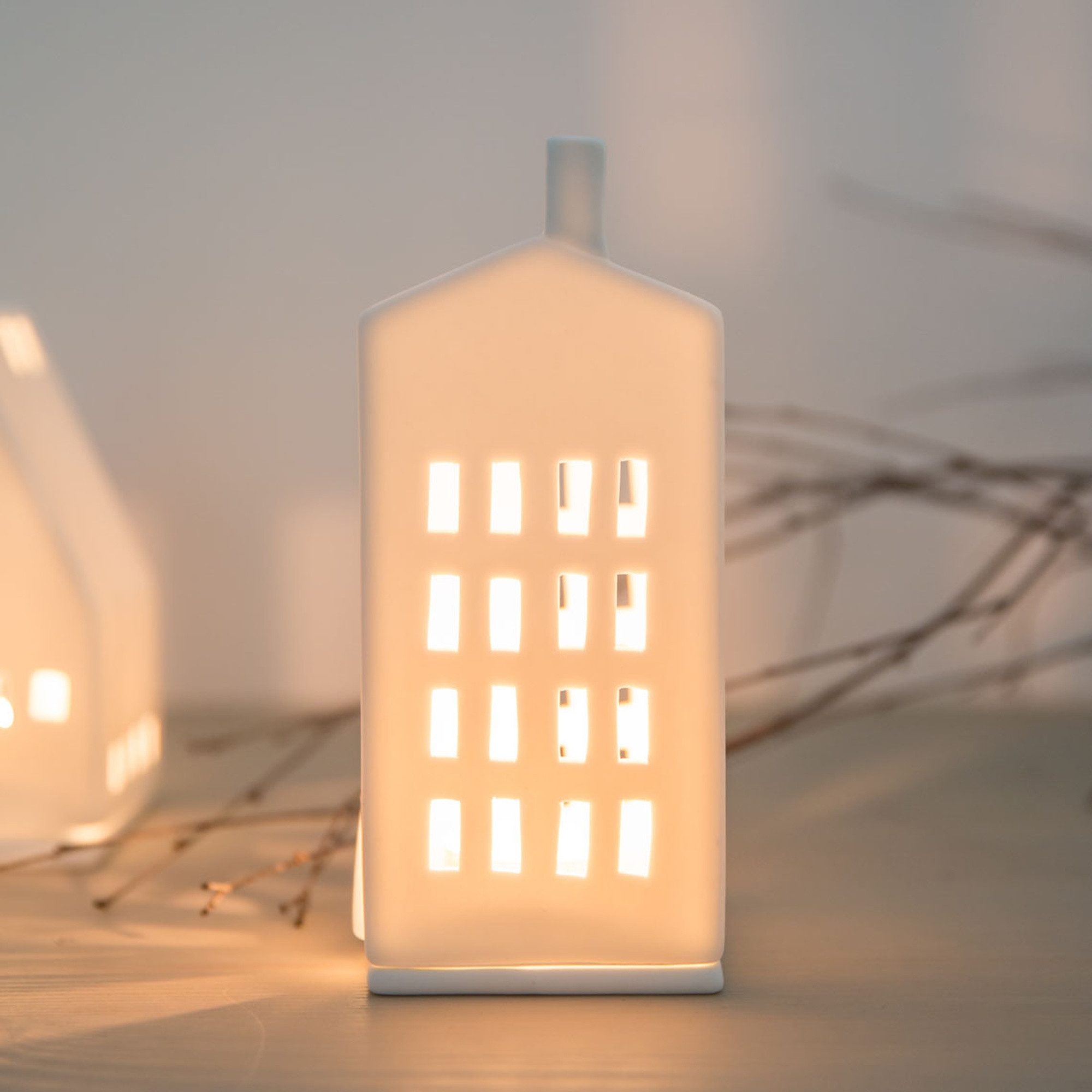 Räder Teelichthalter räder Mittel, Kleine Fenster Kerzenständer Teelicht weiß